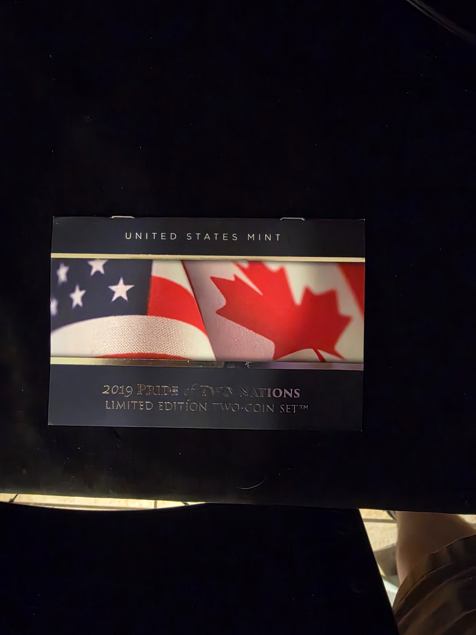 United States Mint 2019 Pride of Two Nations Limited Edition Two-Coin Set presentation cover